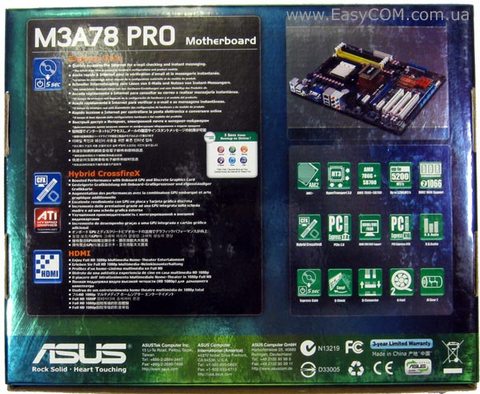 Обзор материнской платы ASUS M3A78 PRO